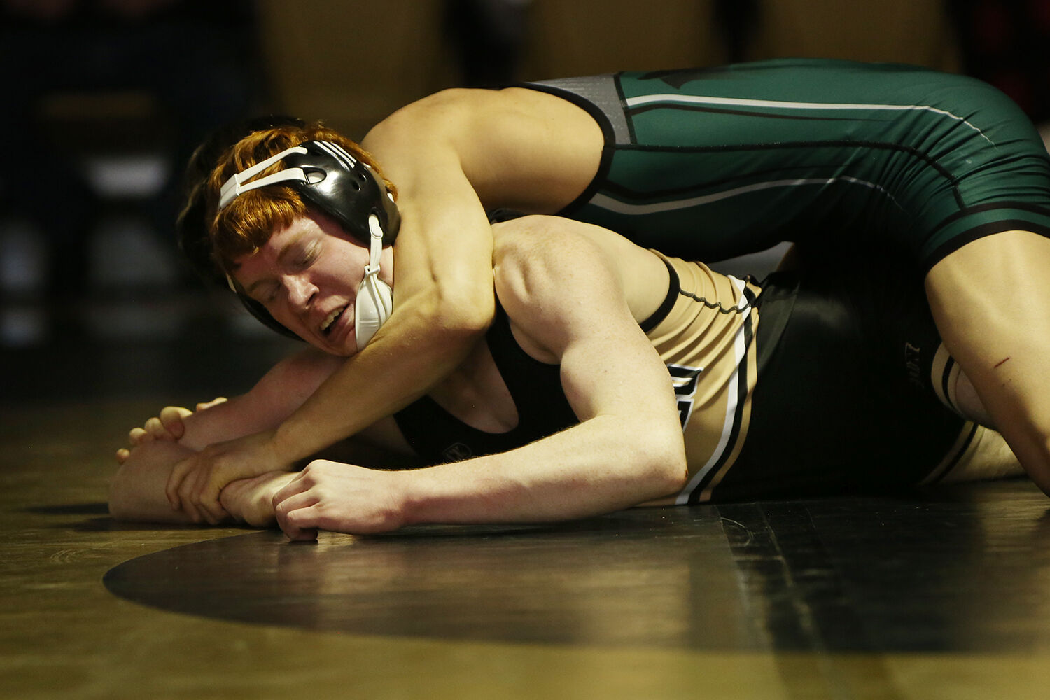Joe Burtenshaw pulls himself up onto his elbows